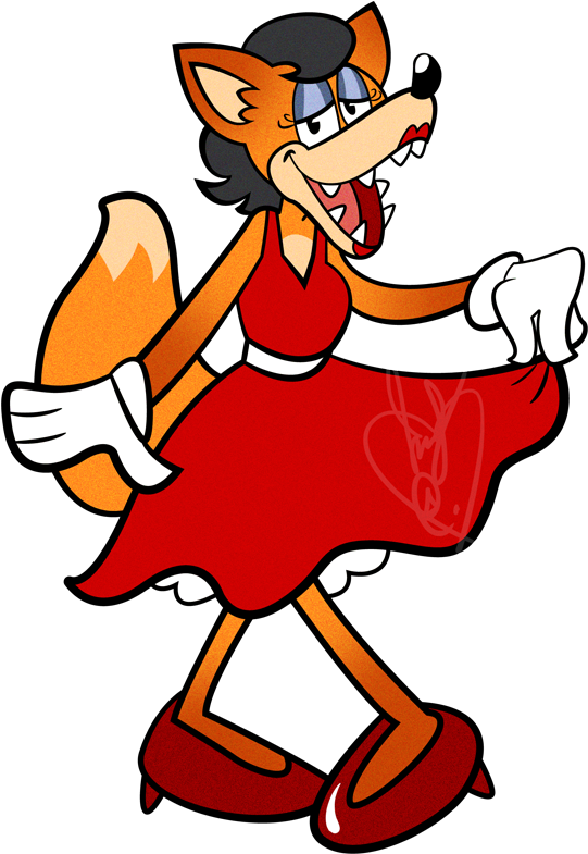Here's My Cuphead Oc, Vicky Sin She's A Fox Girl Who - Dancing Bear Grateful Dead Meaning Clipart (597x816), Png Download