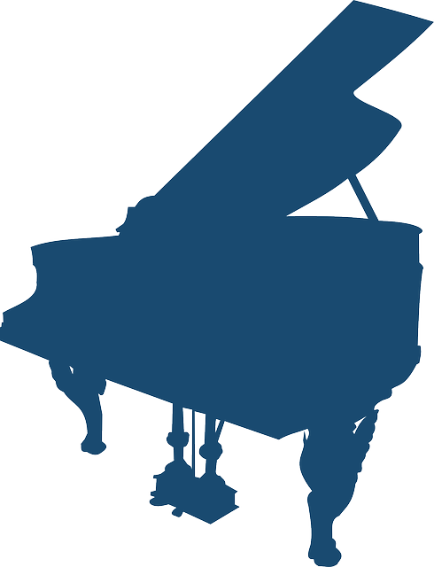 Piano, Grand Piano, Instrument, Music, Silhouette, - Piano Png Black Clipart (490x640), Png Download