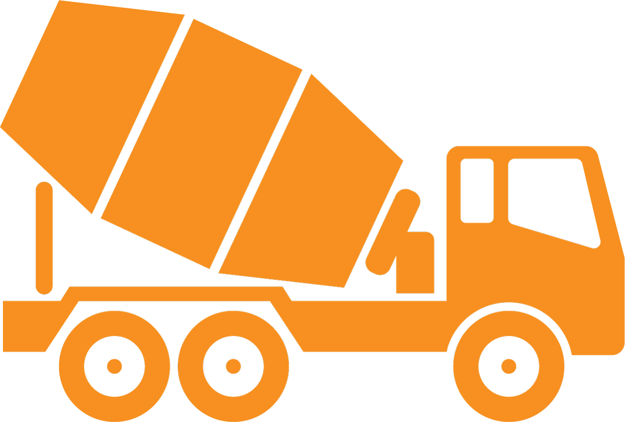 Cement Truck Orange - Rubber Stamping Clipart (1280x864), Png Download