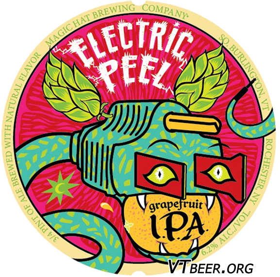 [ Img] - Magic Hat Beer, Electric Peel, Grapefruit Ipa - 12 Clipart (590x586), Png Download