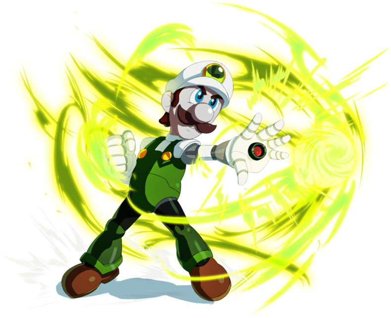 Robo Fire Luigi - Cartoon Clipart (900x754), Png Download
