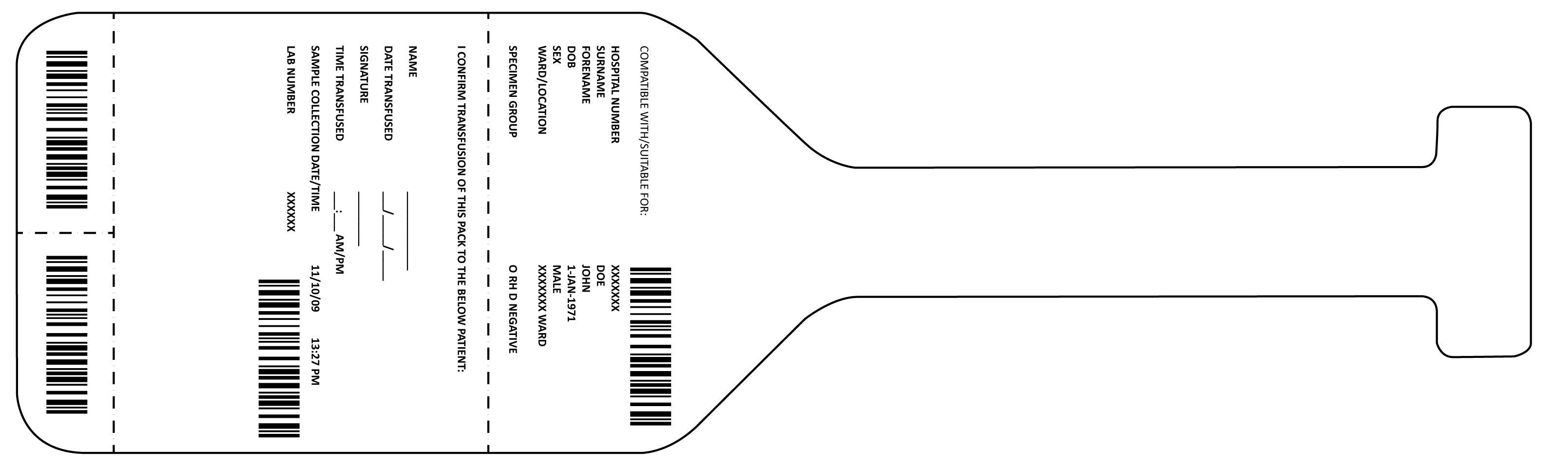 Blood Bag Tag - Territory Studio Clipart (3189x957), Png Download