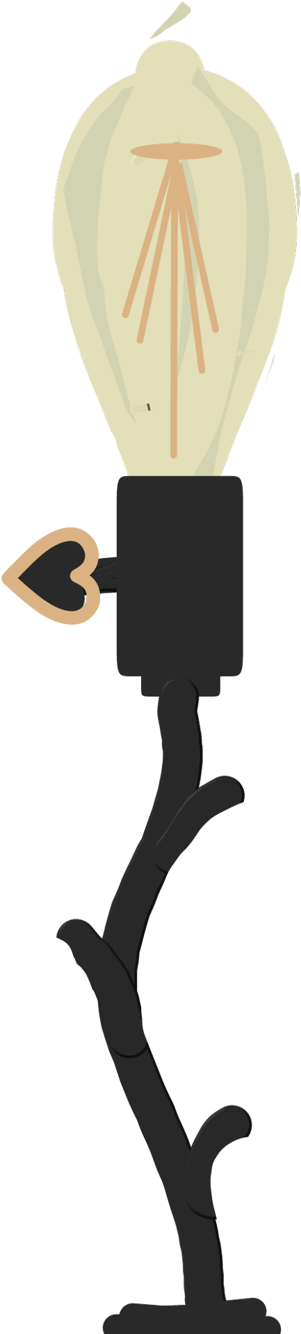 Edison Light Bulb Clipart (480x2005), Png Download