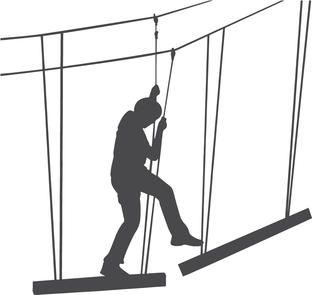 Silhouette Ropes Course Ropes Course Png Clipart Full Size Clipart