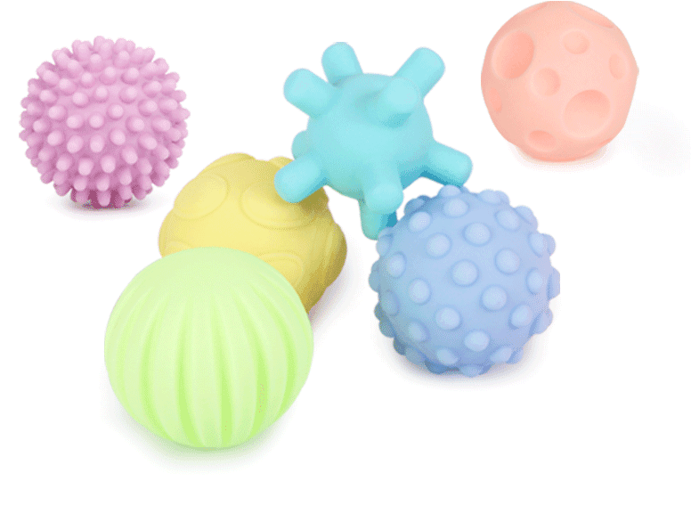 宝宝感知训练按摩球12个月婴儿手抓球触感球软胶 - Bonbon Clipart (800x800), Png Download