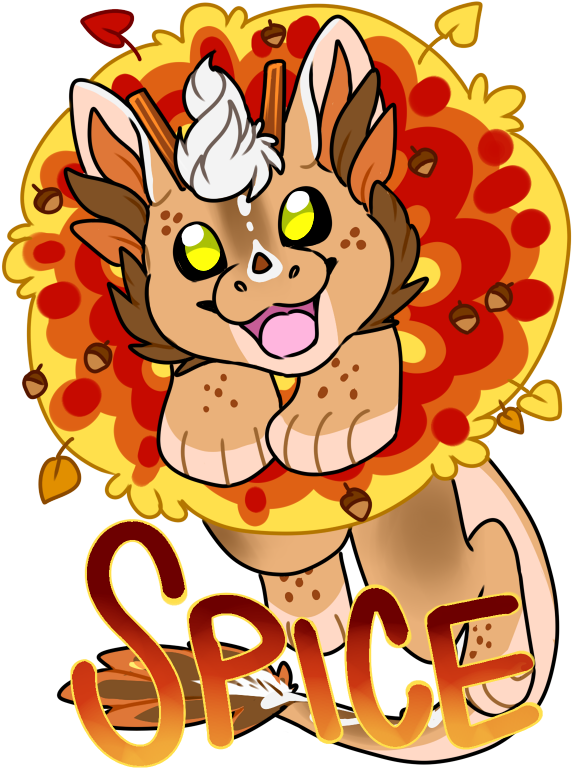 Spice Wreath Badge [commissioned] - Cartoon Clipart (600x789), Png Download
