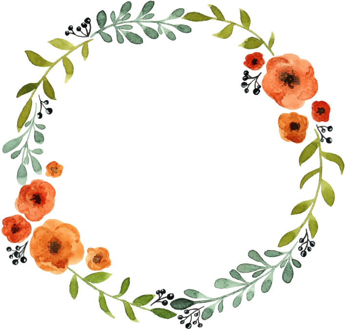Floral Wreath Personalised Name - Wreath Clipart (800x800), Png Download