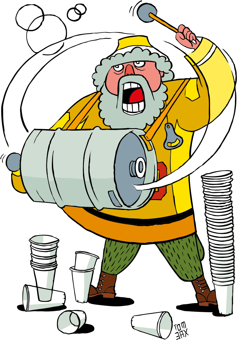 Types Of Fans You'll See At An Ice-hockey Game - Cartoon Clipart (800x1202), Png Download