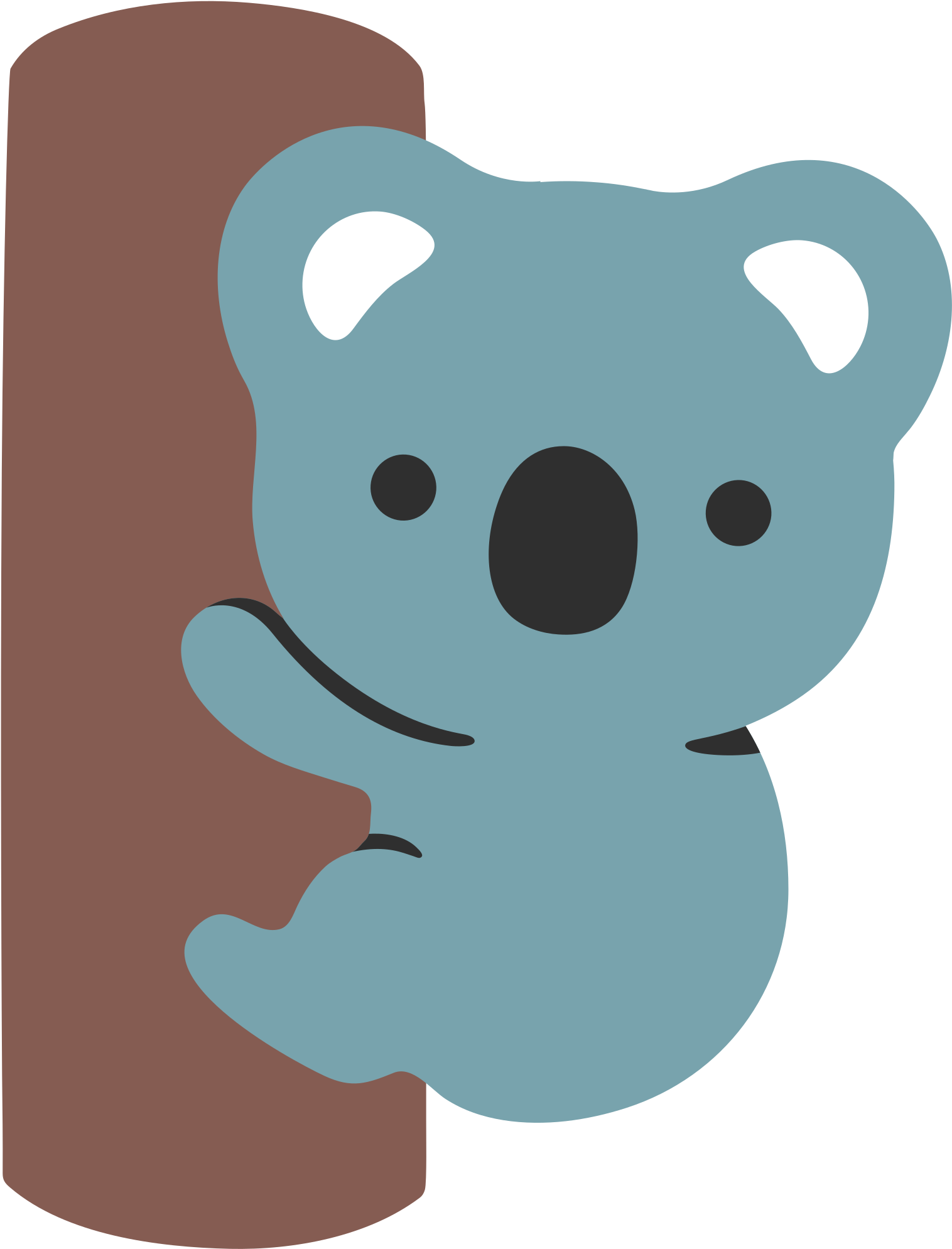 File Emoji U F Svg Wikimedia Commons - Koala Emoticon Clipart (2000x2000), Png Download