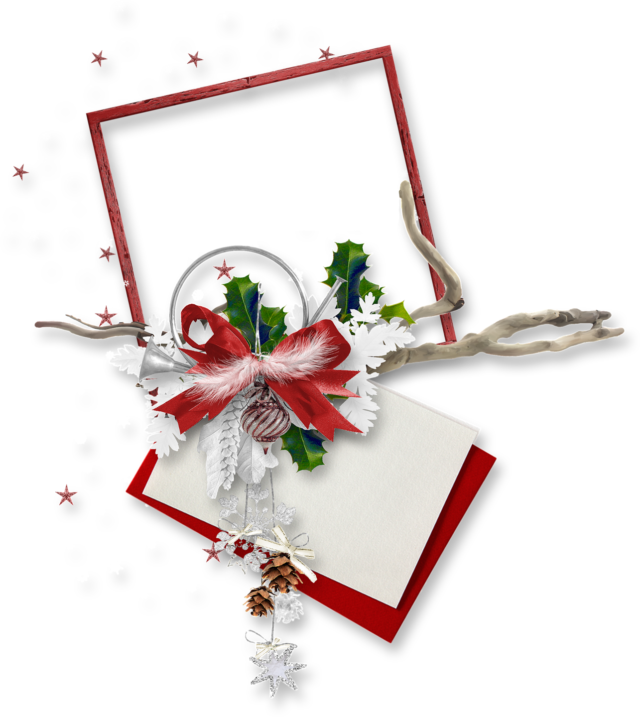 Cadres Clusters - Page - Tube Png Cadre Noel Clipart (1285x1440), Png Download