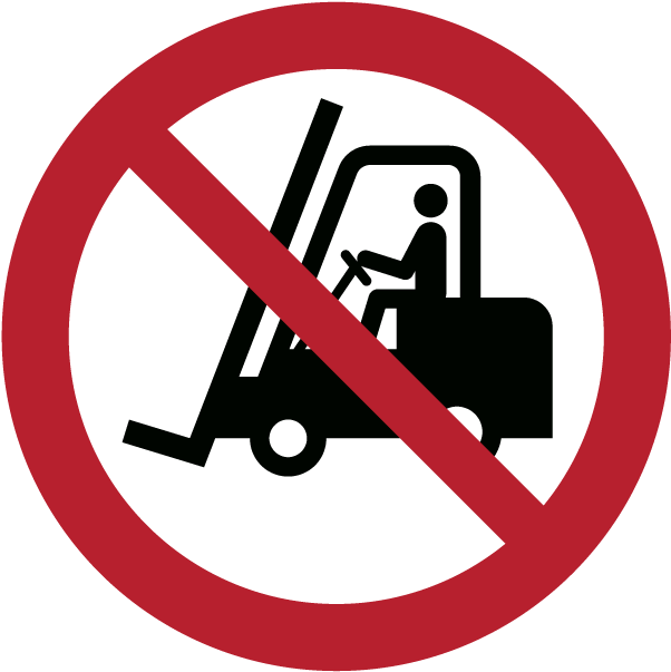 No Forklift Trucks Sign Clipart (621x621), Png Download