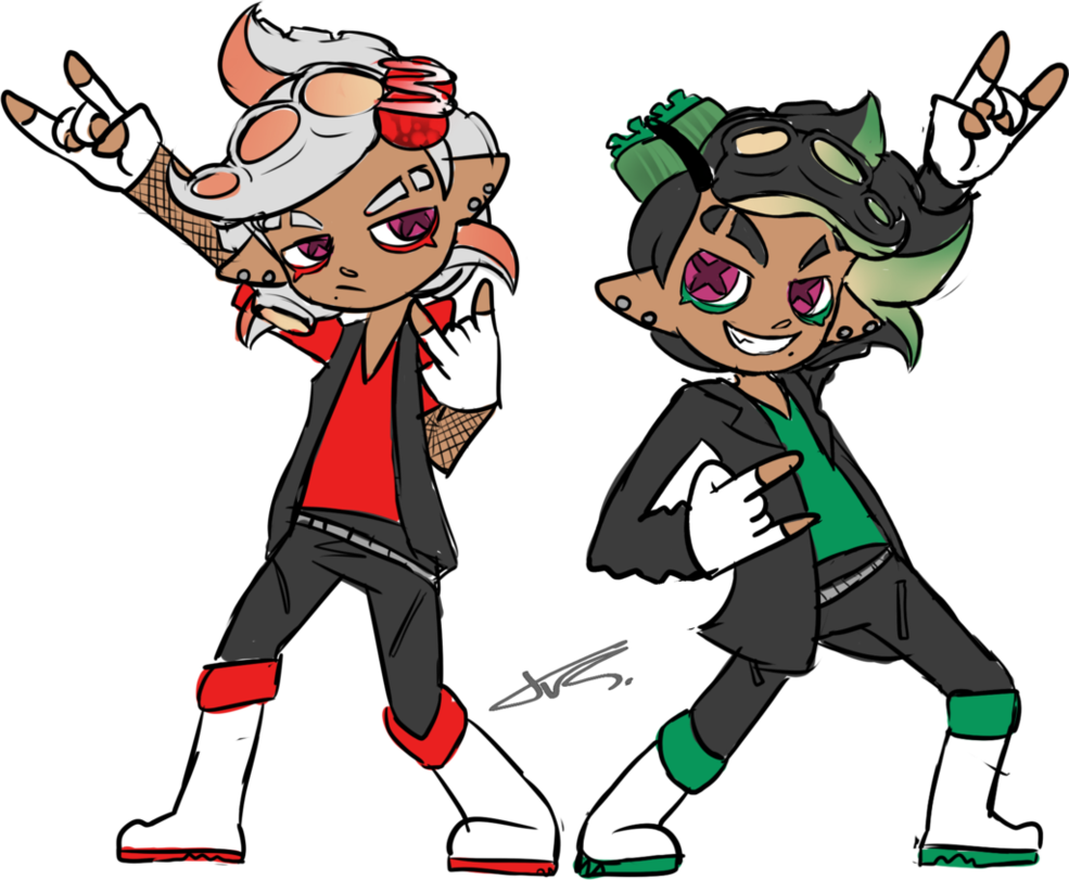 Nose Bleeds, Kraken, Nintendo, Fanart, Pride, Character - Octoling Sisters Tako Yaki Clipart (985x811), Png Download