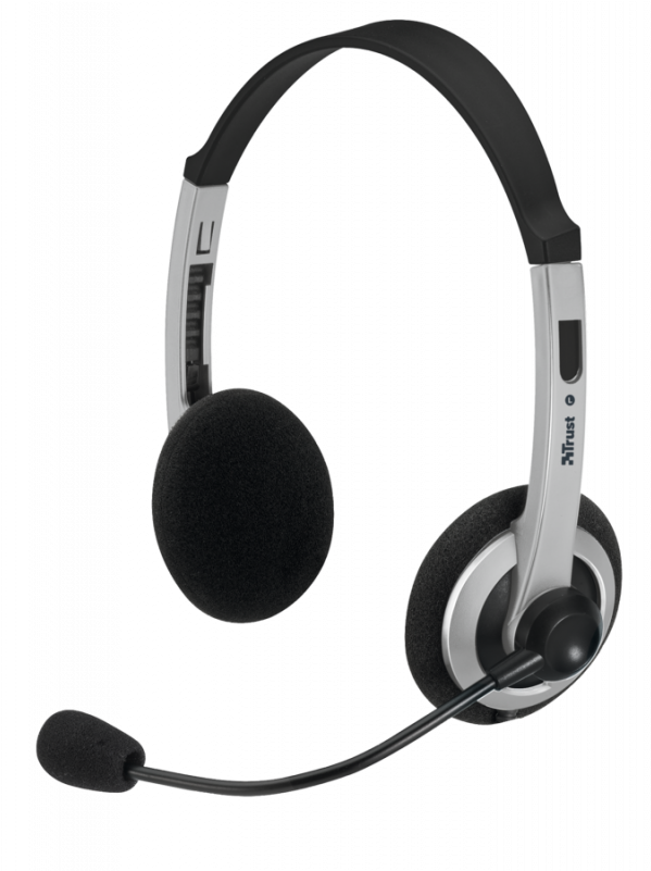 Trust Comfortfit Hs-2450 Headset Clipart Microphone - Trust Hd Video Chat Pack Web Camera - Png Download (605x800), Png Download