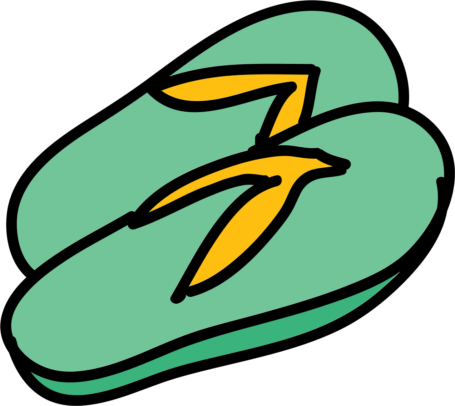 The Icon Resembles Two Upside Down Pear Shapes That - Slipper Clipart (1600x1600), Png Download