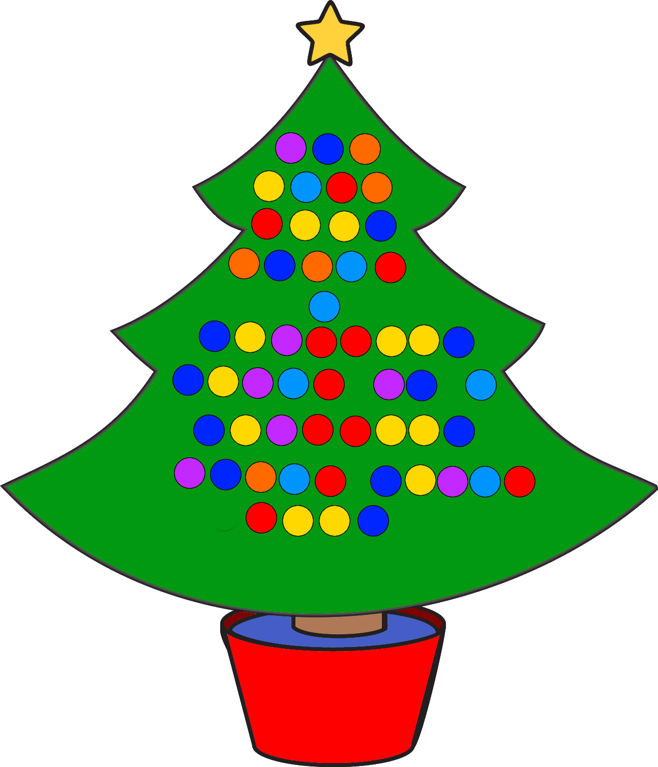 The Christmas Tree - Holiday Clipart (1294x1508), Png Download