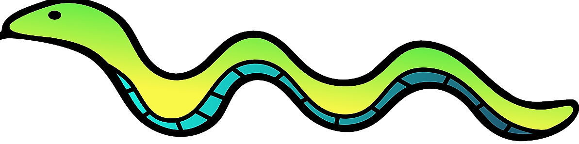 Snake Clipart Black And White Png Transparent Png (1193x297), Png Download