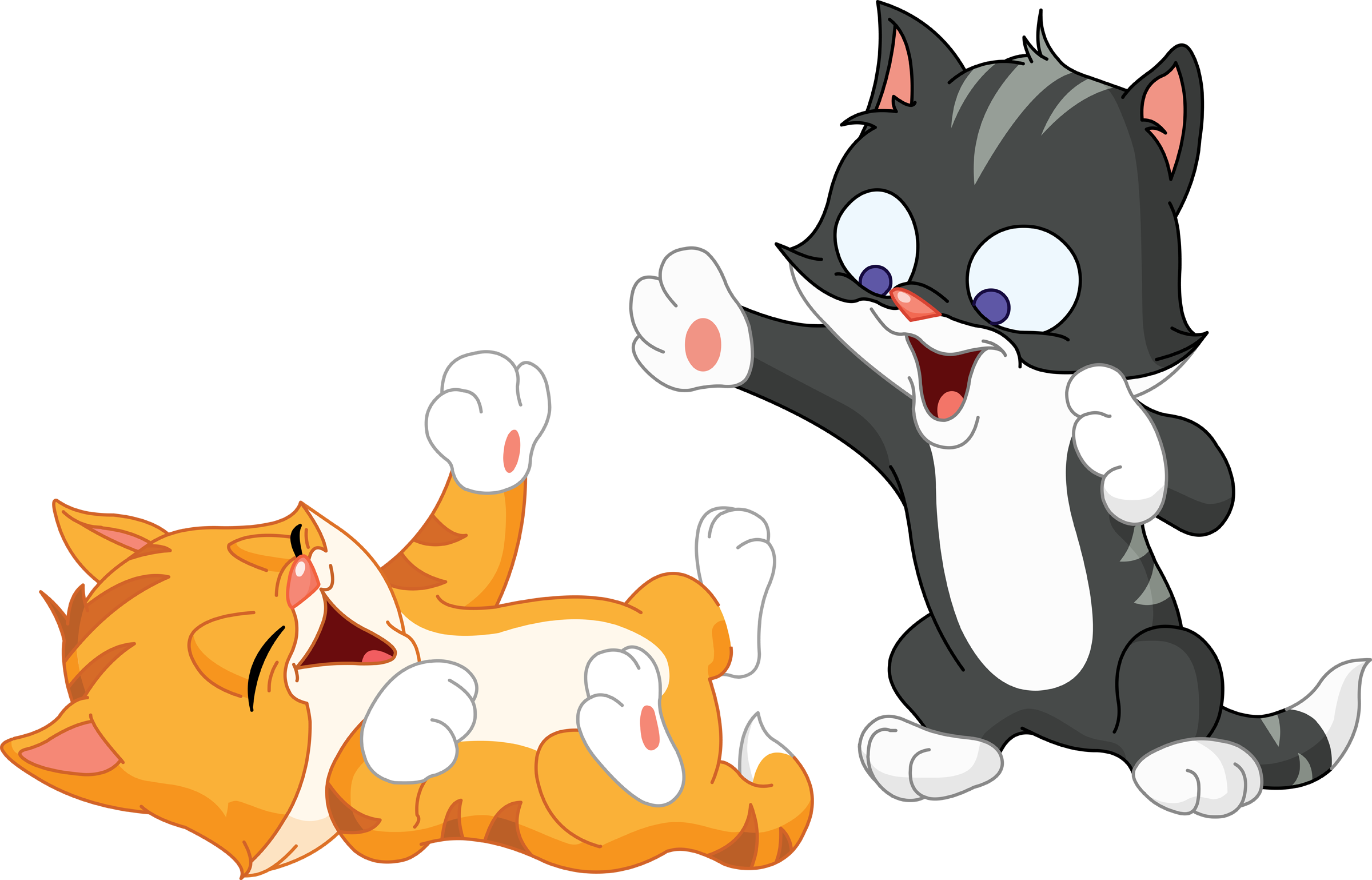 It Was A Beautiful Spring-like Day On Saturday, 1/20, - Kittens Playing Clip Art - Png Download (2400x1539), Png Download