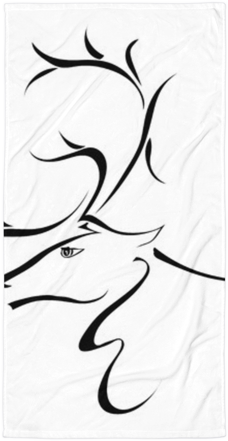 Sublimated Towel - Deer Clipart (1000x1000), Png Download