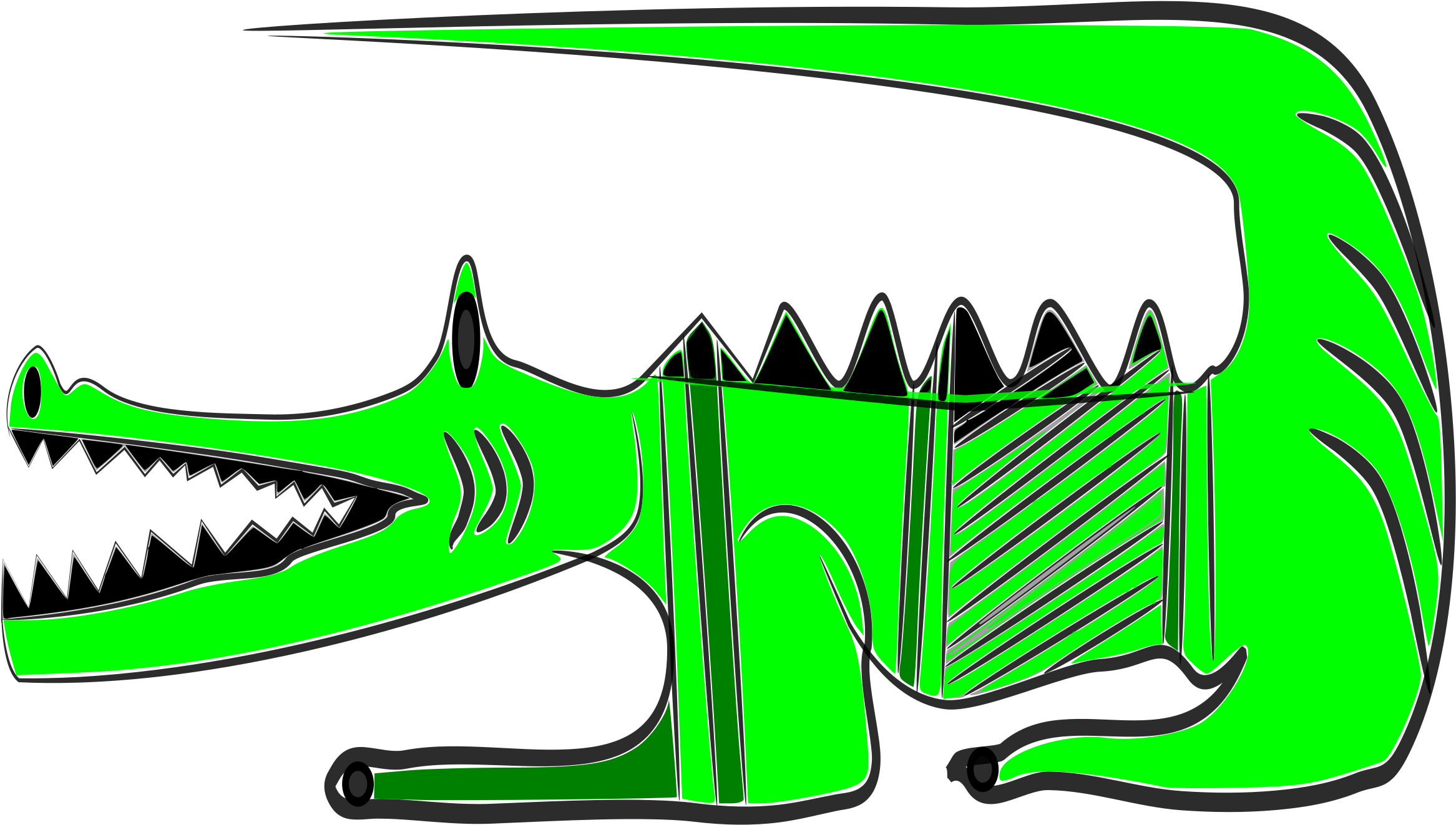 Jacare 1 Openclipart - Alligators - Png Download (1979x1399), Png Download