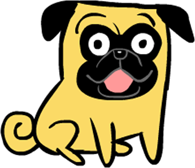 Pug Clipart (632x563), Png Download