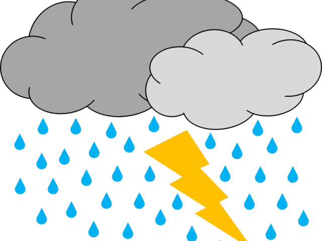 Hurricane Clipart Thunderstorm - Storm Cloud Clipart - Png Download (640x480), Png Download