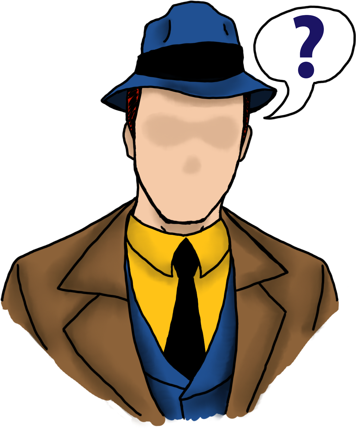 The Question From Dc - Cartoon Clipart (1280x1578), Png Download