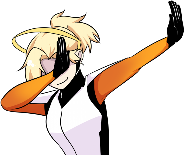 “everyone Needs A Dabbing Mercy ” - Mercy Overwatch Dabbing Clipart (700x553), Png Download