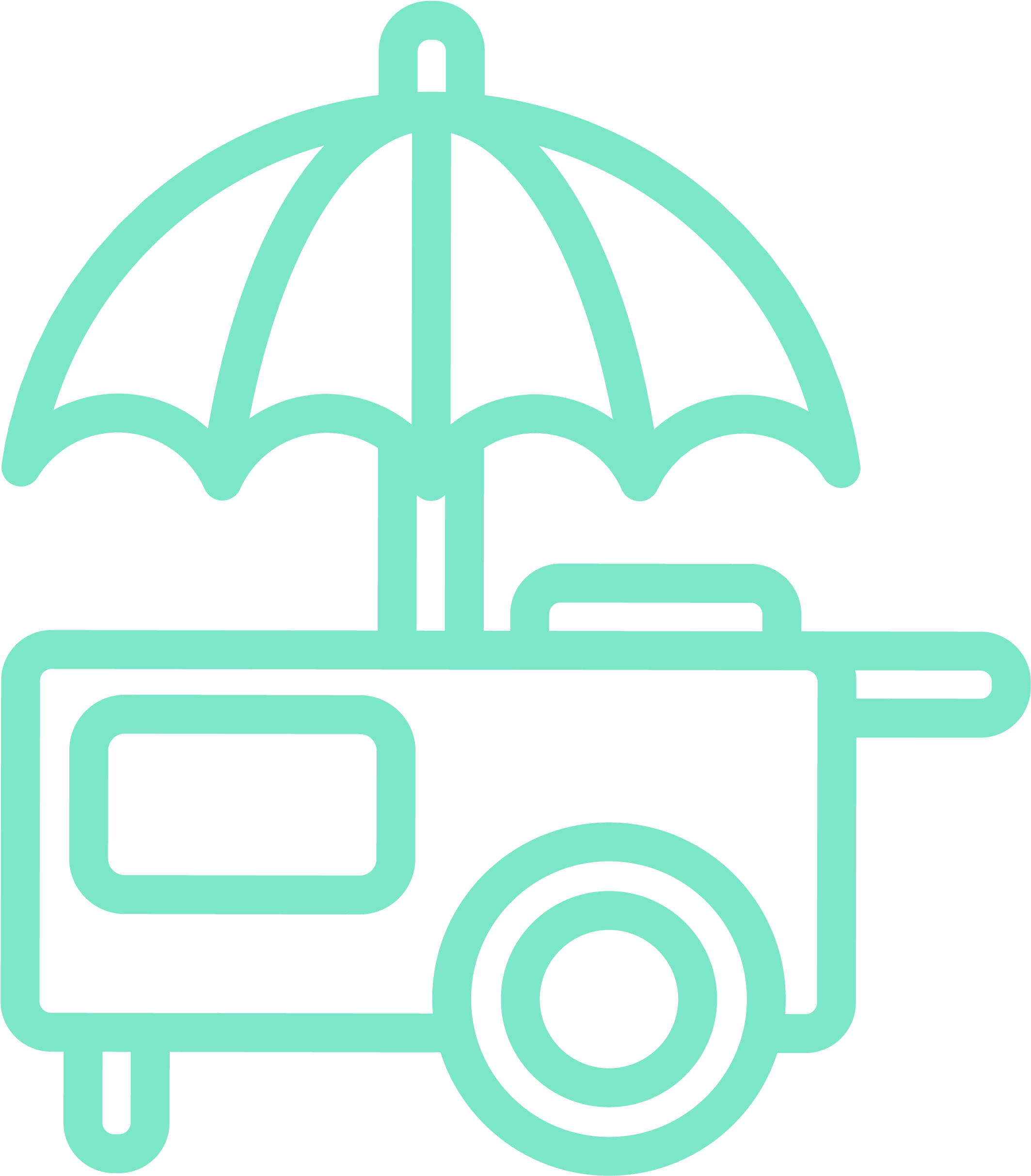 Eat Your Way Through Nyc On A Food Cart Tour - Rain Clipart (2500x2500), Png Download
