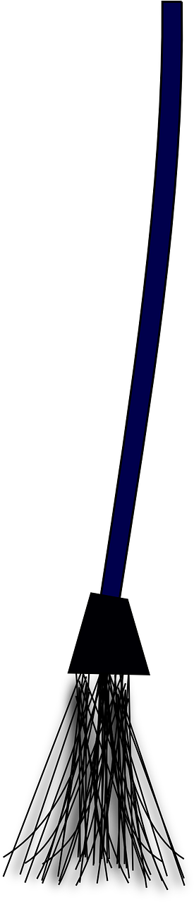 Broom Magic Wizard Witch Evil Png Image - Broom Clipart (640x1280), Png Download