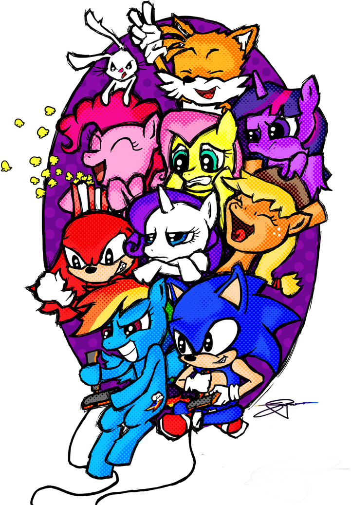 At Rarity S Sonic Mlp Mashup By - My Little Pony: Friendship Is Magic Clipart (850x1100), Png Download
