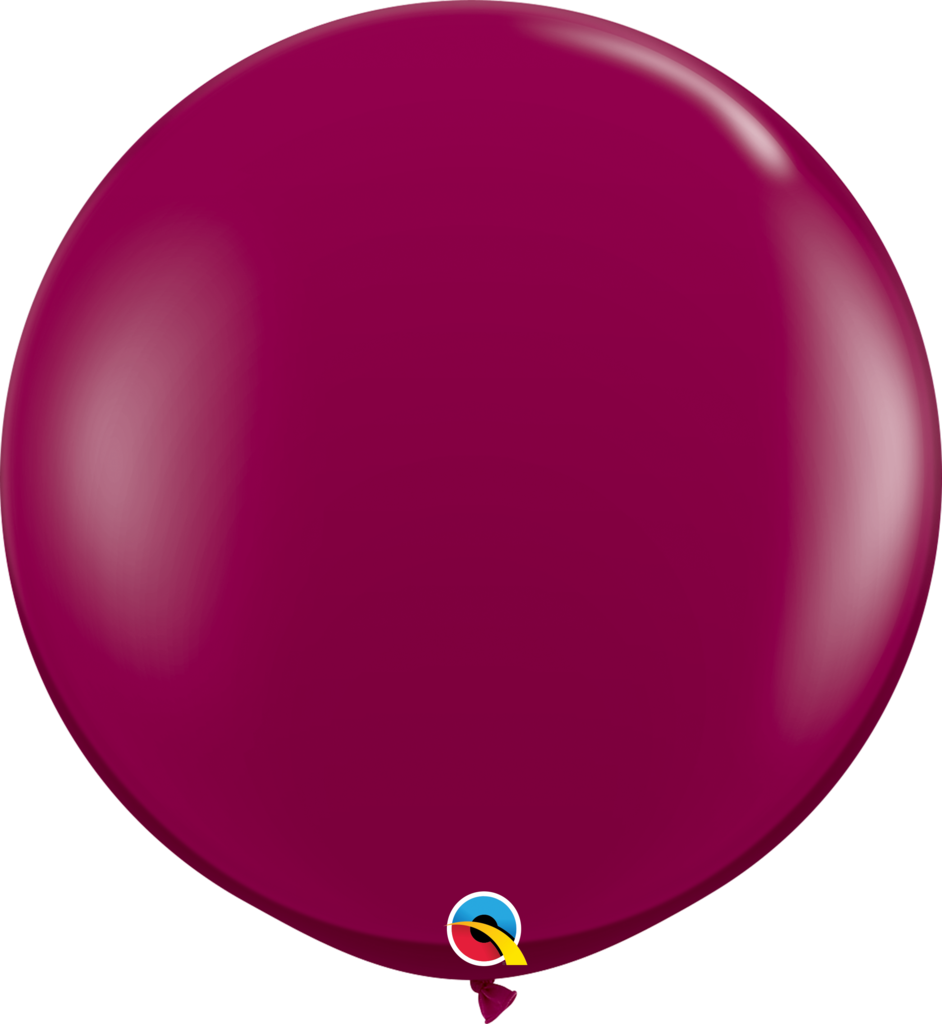2 Qualatex 3ft Solid Colour Helium/air Latex Balloons - Globos Color Púrpura Clipart (942x1024), Png Download