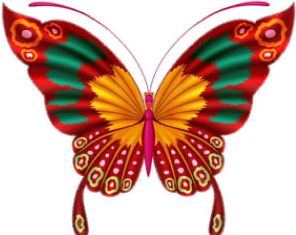 Monarch Butterfly Clipart Red - Butterfly Vector - Png Download (640x480), Png Download