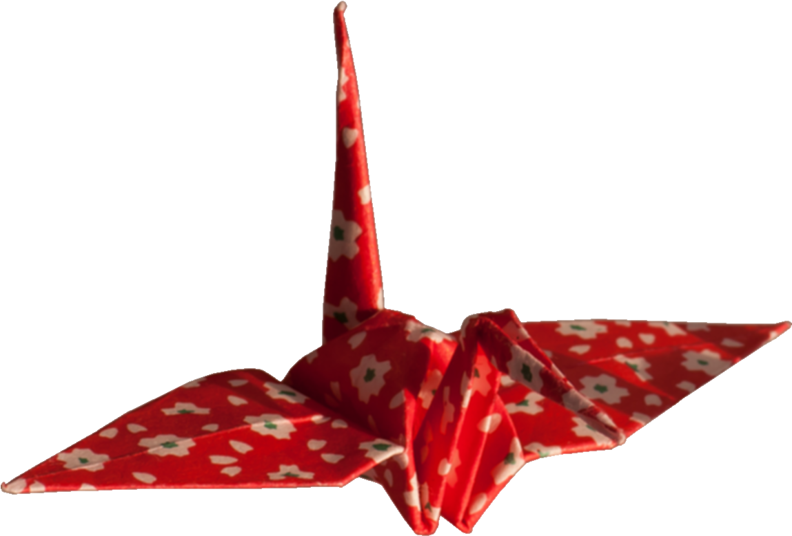 2 Png - Red Origami Paper Crane Clipart (1192x824), Png Download