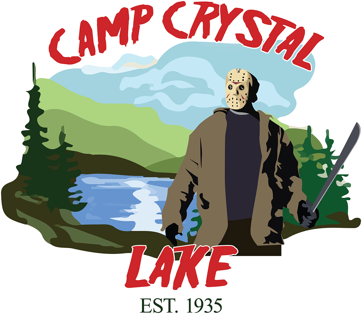 Cafepress Camp Crystal Lake Counselor Square Sticker Clipart - Full