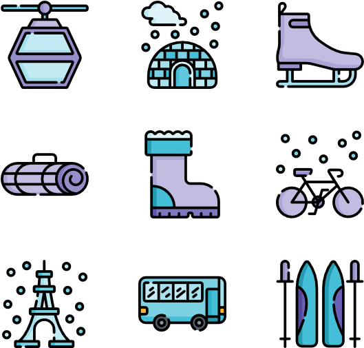 Winter Travelling Clipart (600x564), Png Download