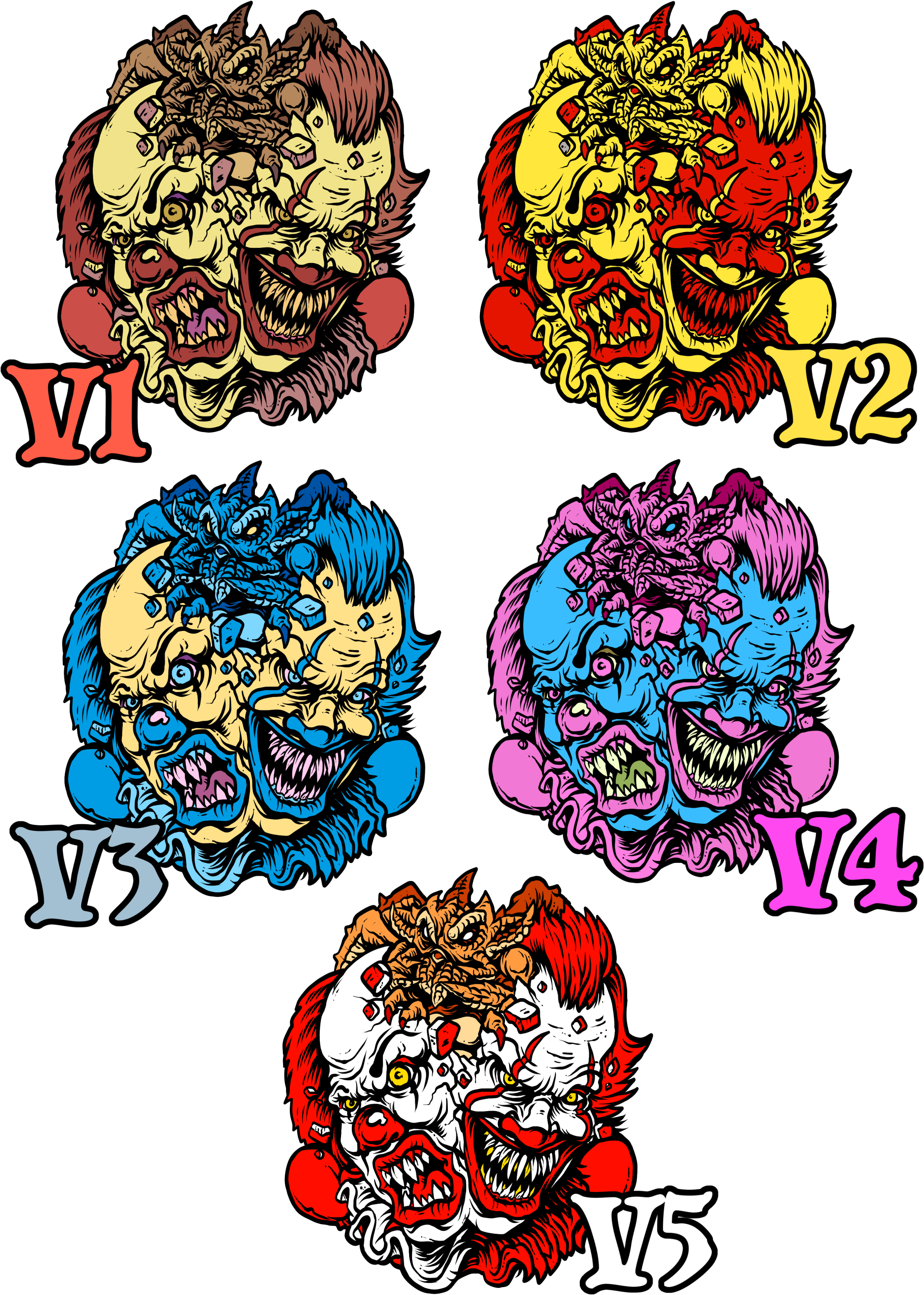 Image Of Clown Cocoon Reboot Pin Clipart (2285x3181), Png Download