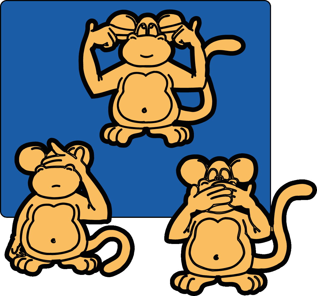 Kad Postavljate Blog Na Ovom Portalu, Postoji Obavezan - Three Wise Monkeys Clipart (1262x1178), Png Download