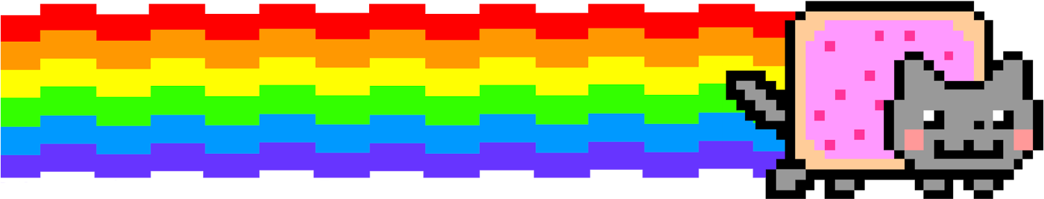 Clip Art Nyan Cat Youtube - Png Download (1600x450), Png Download