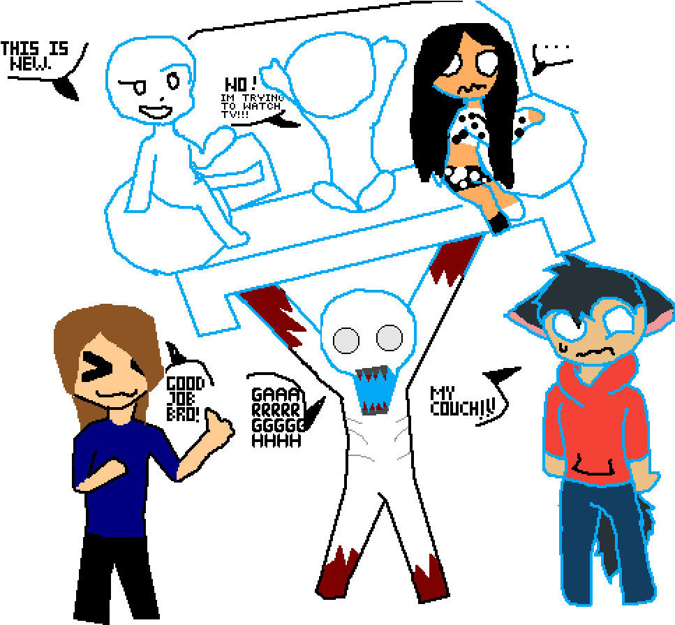 The Friend That Hate People On There Couch - Cartoon Clipart (1000x900), Png Download