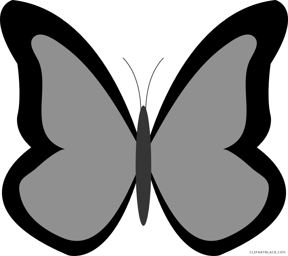 Butterfly Large Animal Free Black White Clipart Images - Butterfly Clipart Black And Blue - Png Download (999x888), Png Download
