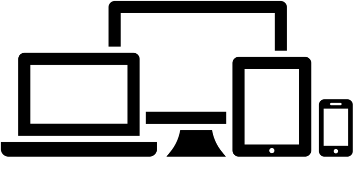 Laptop Desktop Tablet Phone Icon Clipart (974x435), Png Download