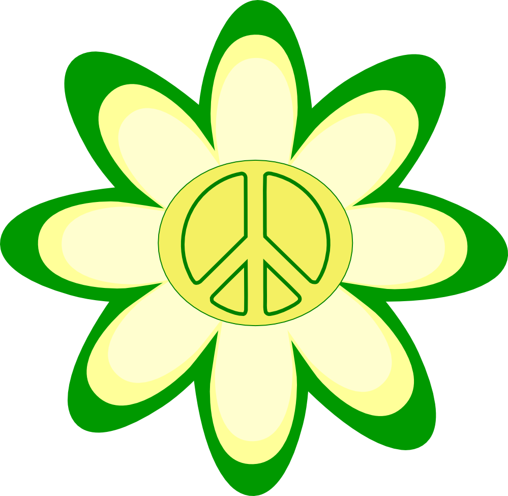 Peace - Yellow Flower Clip Art - Png Download (999x975), Png Download