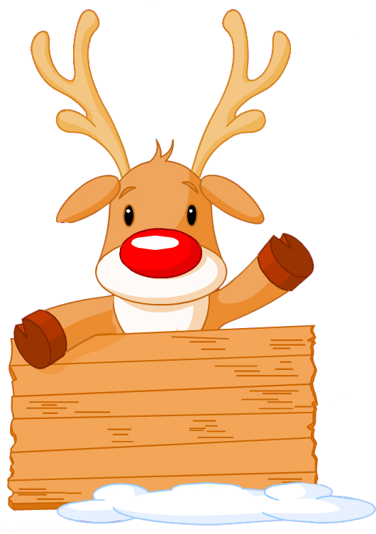 Cute Rudolph The Red Nosed Clipart (538x751), Png Download