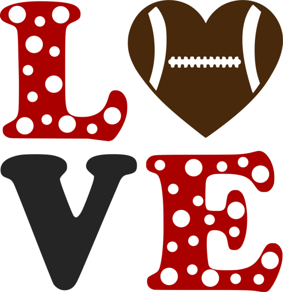 Football Love - Baseball Clipart (580x600), Png Download