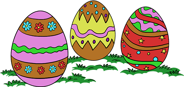 How To Draw Easter Eggs - Drawing Clipart (680x678), Png Download