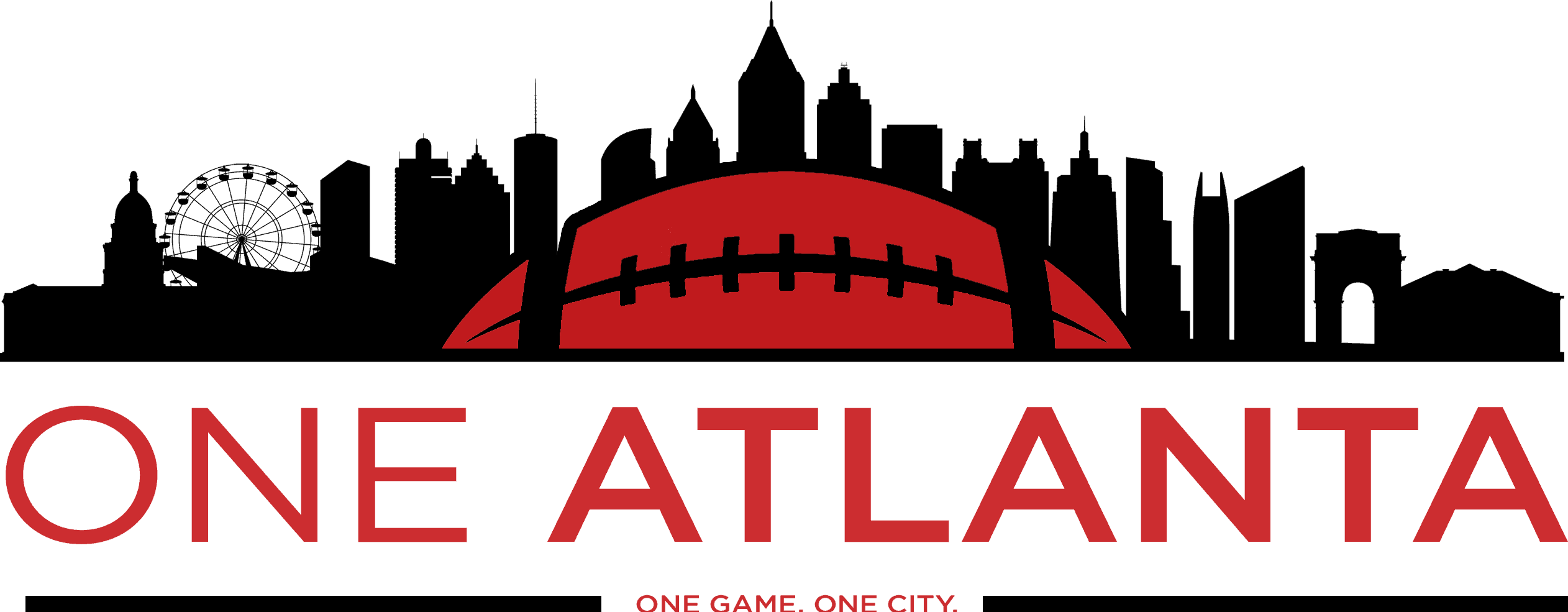 Atlanta Skyline Outline Clipart (2524x985), Png Download