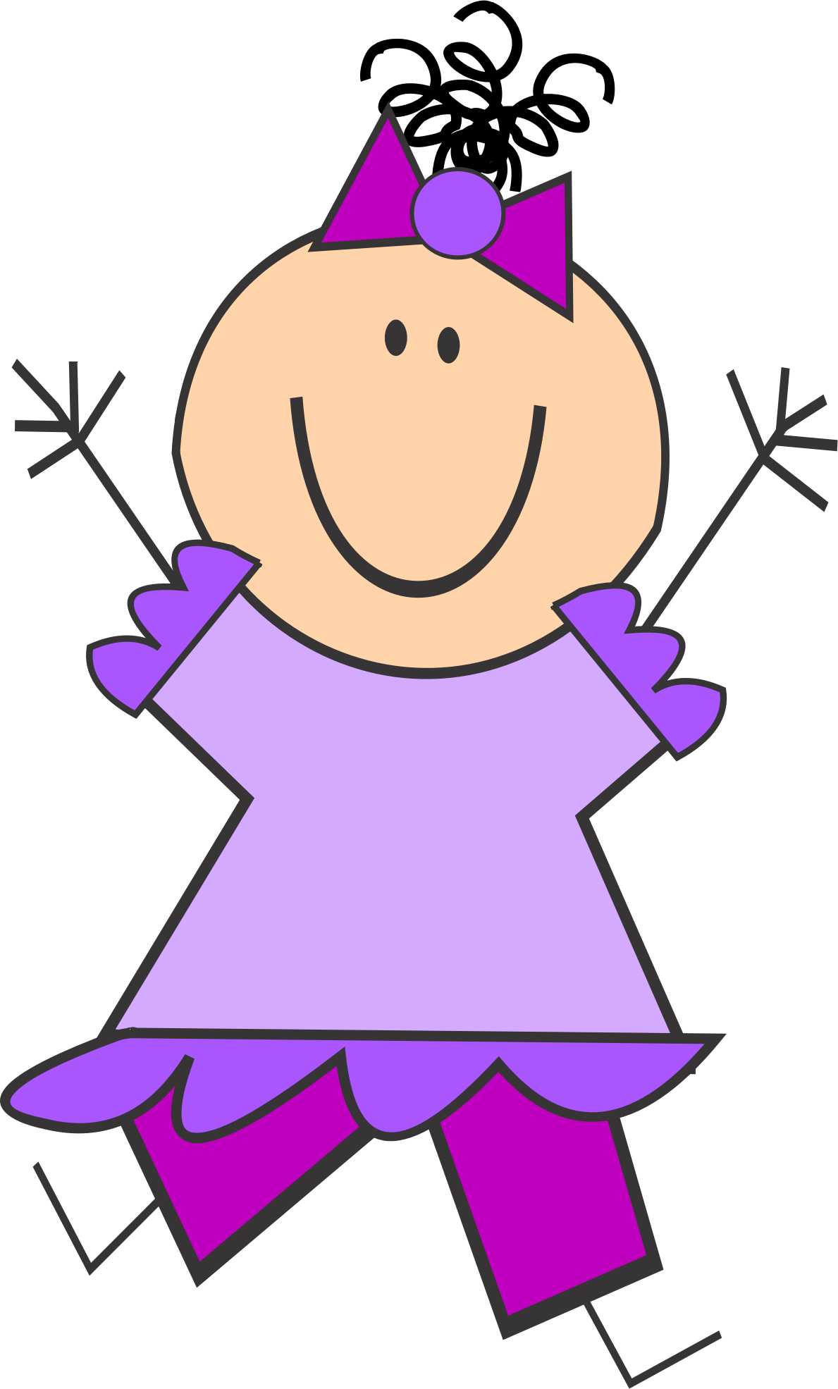 Big Image - Funny Girl Clipart (1189x1971), Png Download