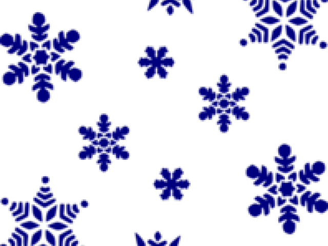 Snowflakes Clipart Dark Blue - Snow Clip Art Black And White - Png Download (640x480), Png Download