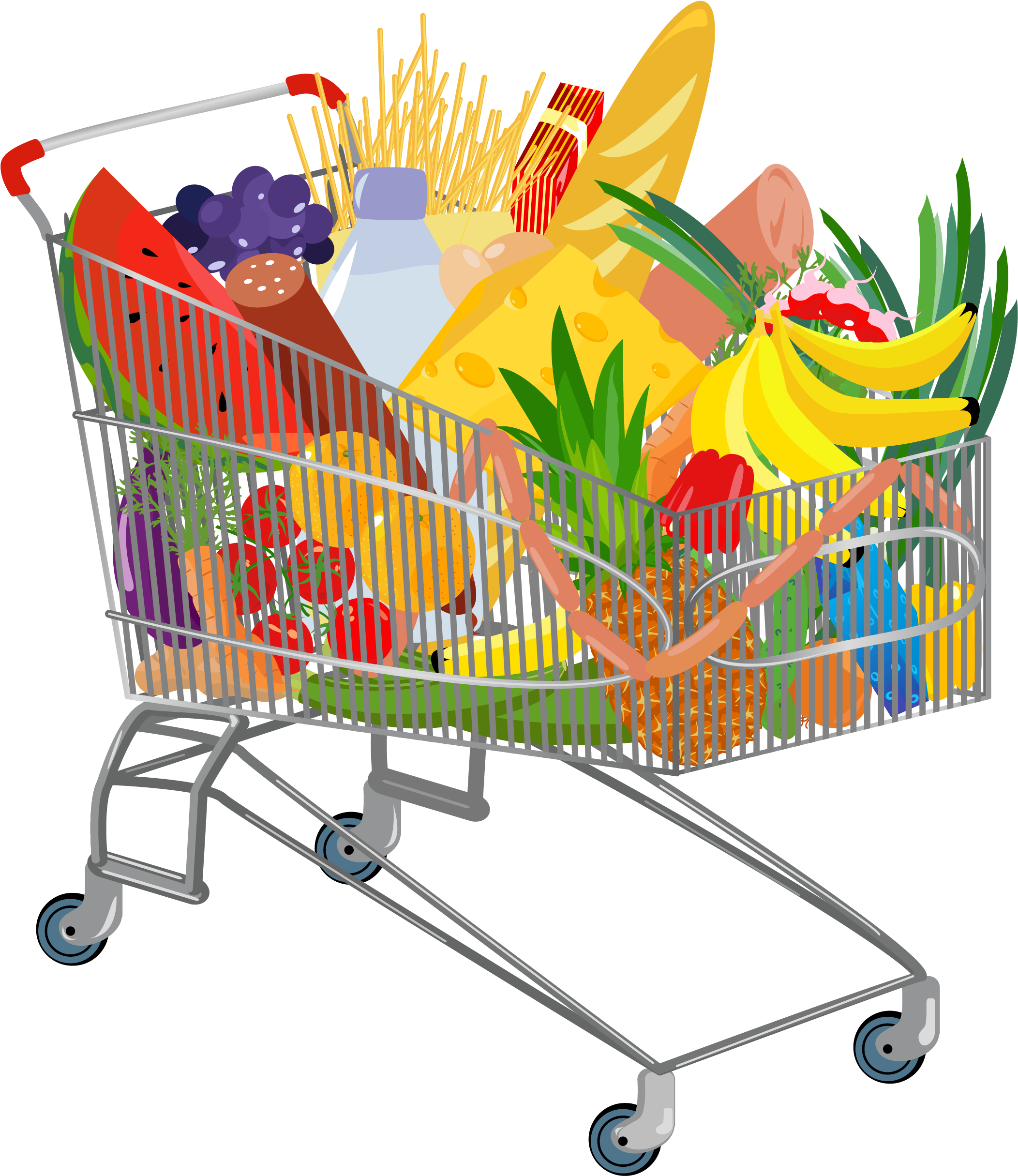 Cart Supermarket Transprent Png Clipart (3333x2500), Png Download