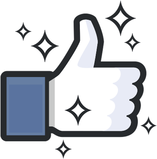 Facebook Liek Sticker - Facebook Clipart (800x609), Png Download